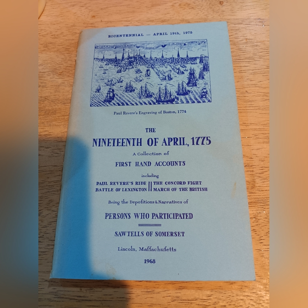 The Nineteenth of April, 1775 Book - Blue Cover